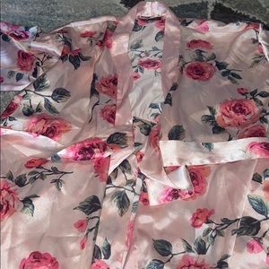 Beautiful light pink floral robe